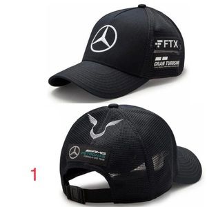 Men's Cap Hat Baseball Adjustable Mercedes AMG Petronas Black/White Solid